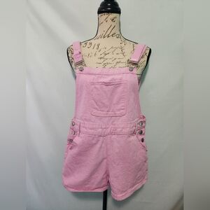 Pastel Pink Women's Denim Overalls